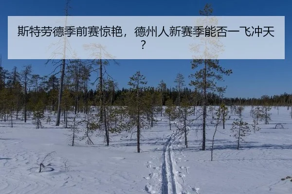 斯特劳德季前赛惊艳，德州人新赛季能否一飞冲天？
